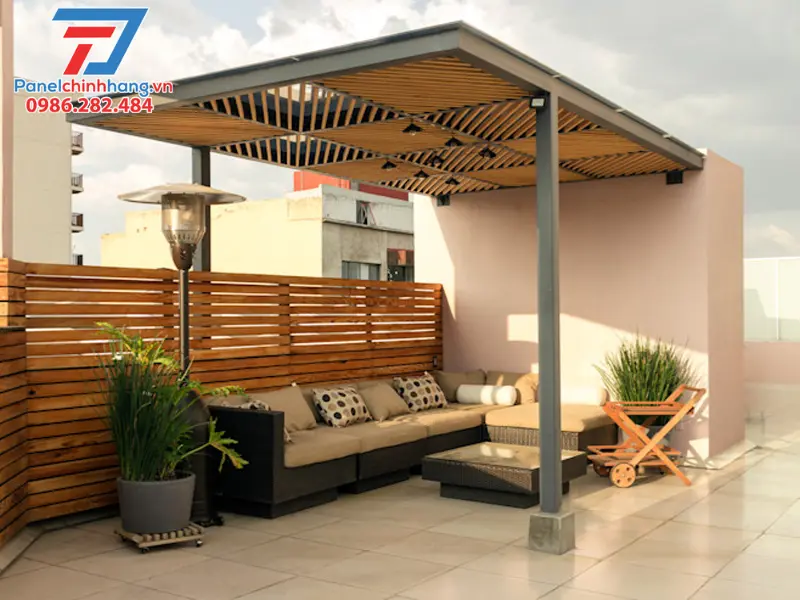 cập nhật giá làm mái che sân thượng