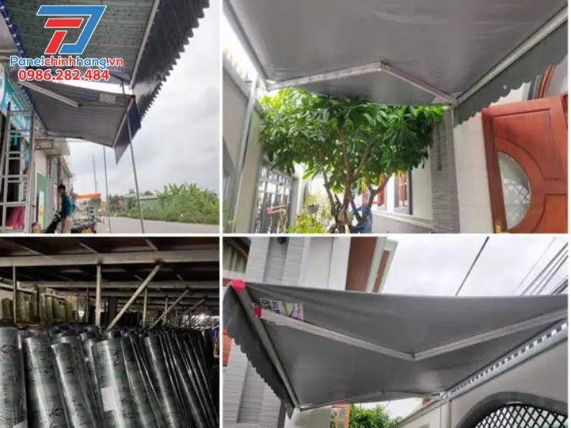 cách lắp mái hiên quay tay