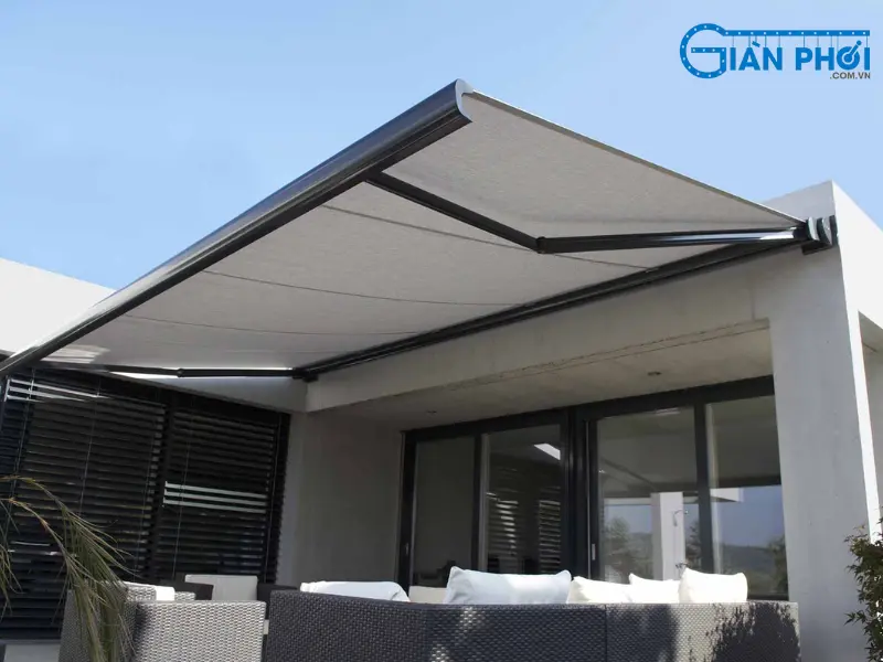 mái che biệt thự dạng bạt