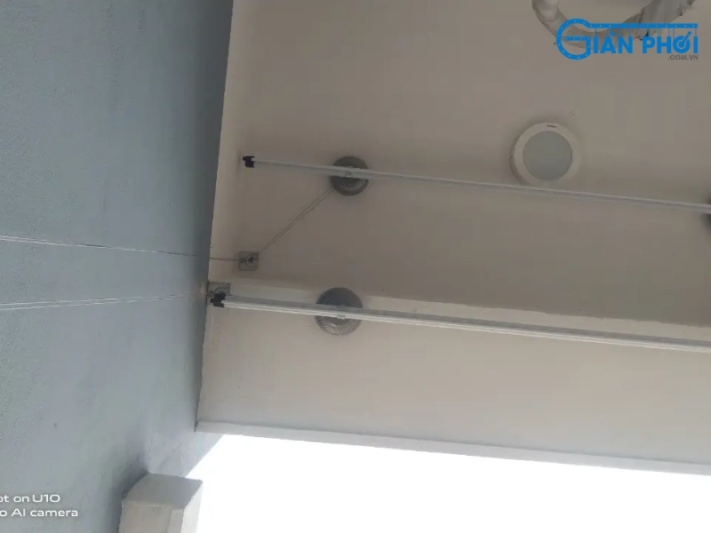 Ảnh lắp đặt giàn phơi thông minh Hòa Phát 999B tại nhà khách hàng - Ảnh 1