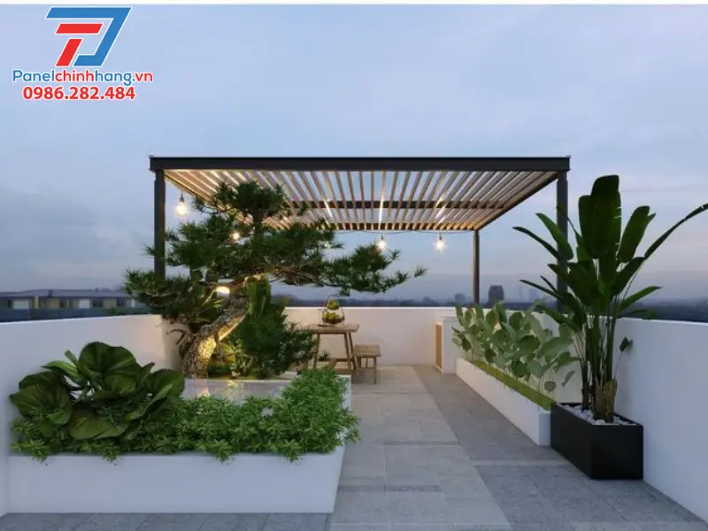báo giá làm mái che sân thượng