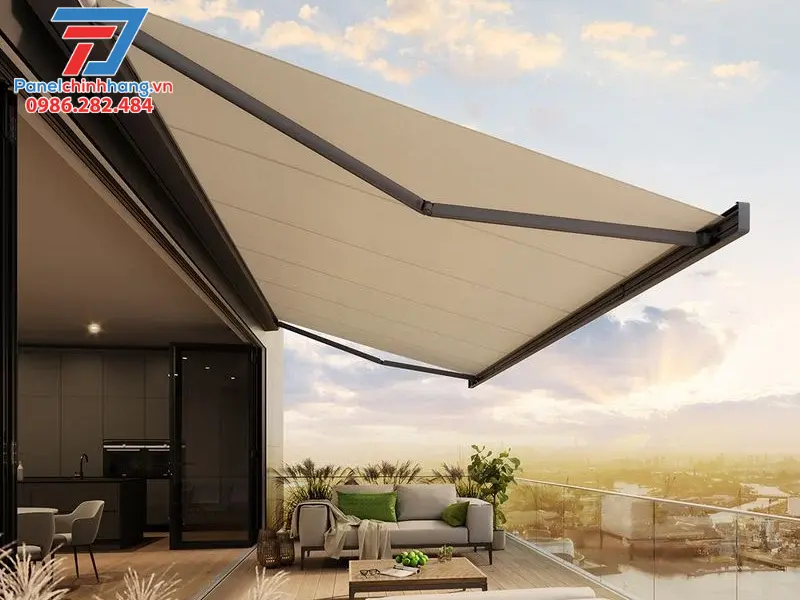 mái che sân thượng tự cuốn