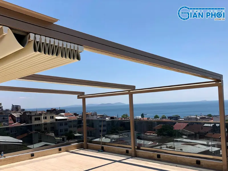 mẫu mái xếp khung nhôm đẹp mẫu mái xếp khung nhôm đẹp