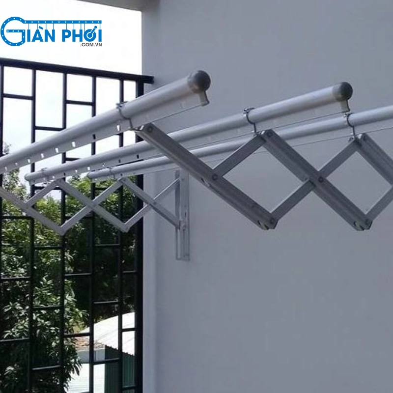 Giàn phơi thông minh gắn tường kéo ngang Hoà Phát mã HP - 04