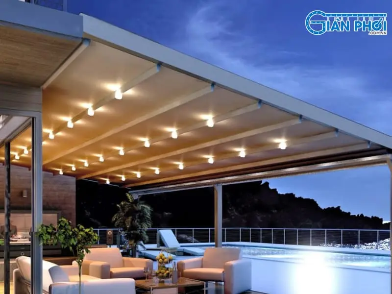 ứng dụng của mái xếp khung nhôm