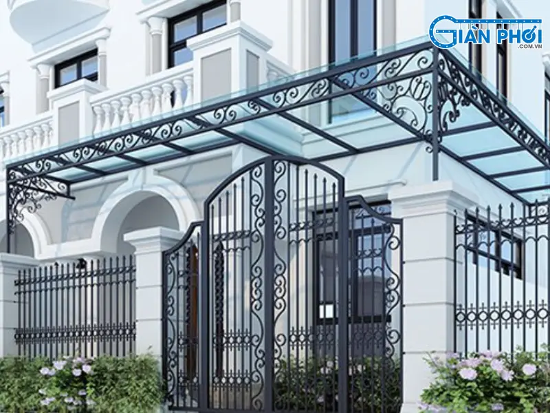 mái che nhà biệt thự polycarbonate