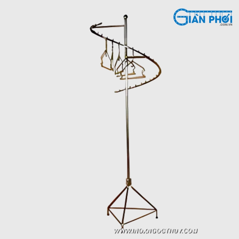 Phơi đồ thông minh với cây phơi inox xoắn tiện lợi