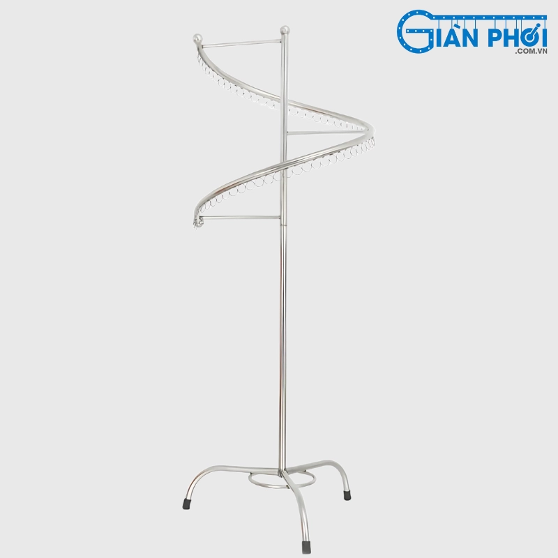 Tiết kiệm diện tích với cây phơi đồ inox xoắn thông minh