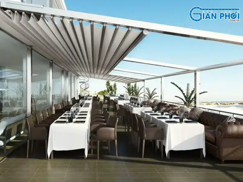 Cấu tạo chi tiết của mái xếp khung nhôm  Cấu tạo chi tiết của mái xếp khung nhôm