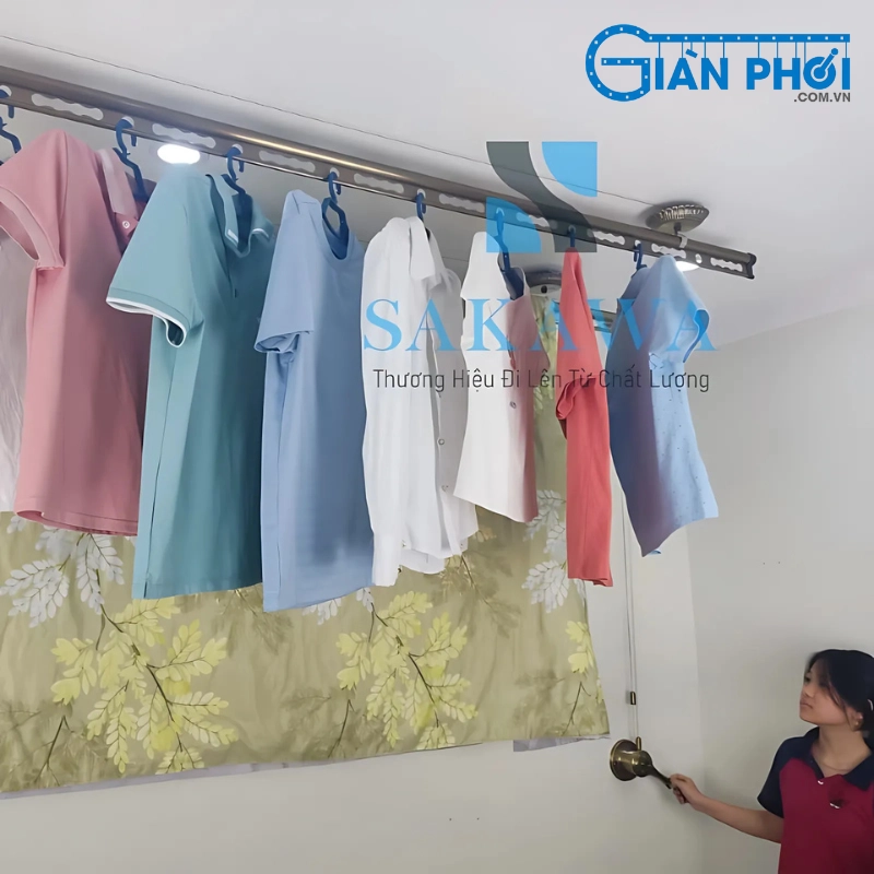 Nguyên lý hoạt động của giàn phơi quay tay