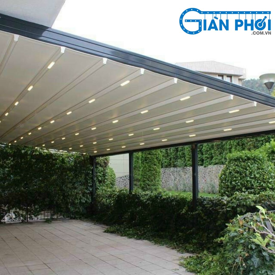 Mái xếp khung nhôm