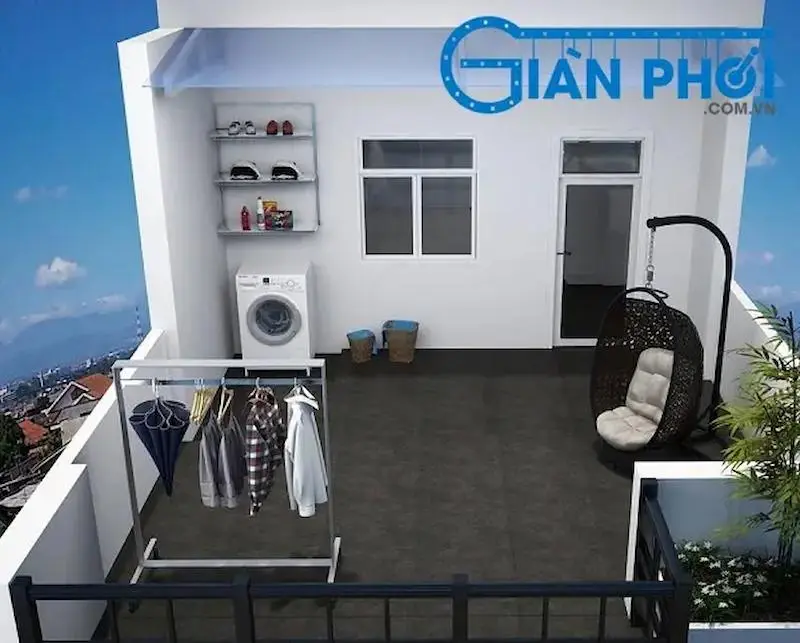 thiết kế khu vực phơi đồ