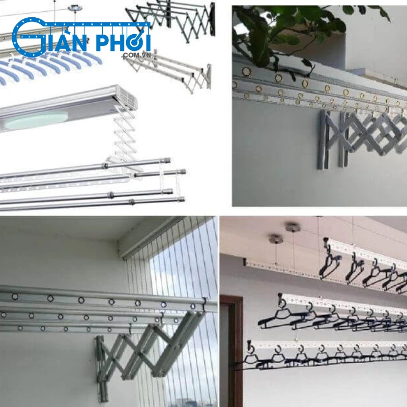 Một số mẫu giàn phơi inox treo trần phù hợp với mọi không gian