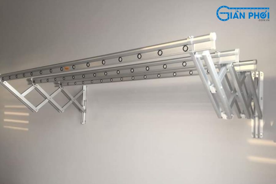 Sửa Bản Lề Giàn Phơi Xếp Ngang Gắn Tường | Sửa Giàn Phơi 24h