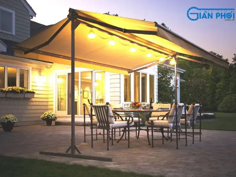 mái hiên di động chữ A mái hiên di động chữ A