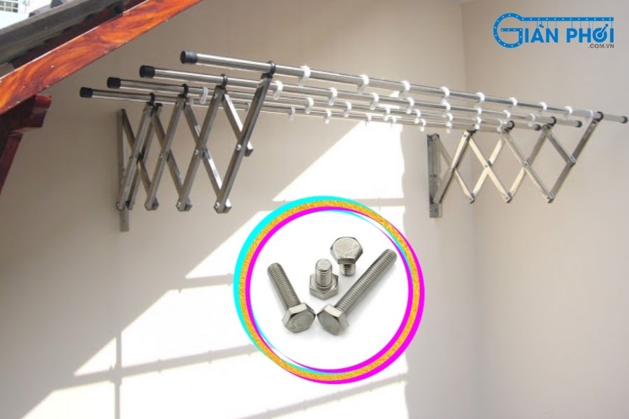 Thay Ốc Vít Giàn Phơi Xếp Ngang Bị Bung, Sửa Lỗi Giàn Phơi 24h 