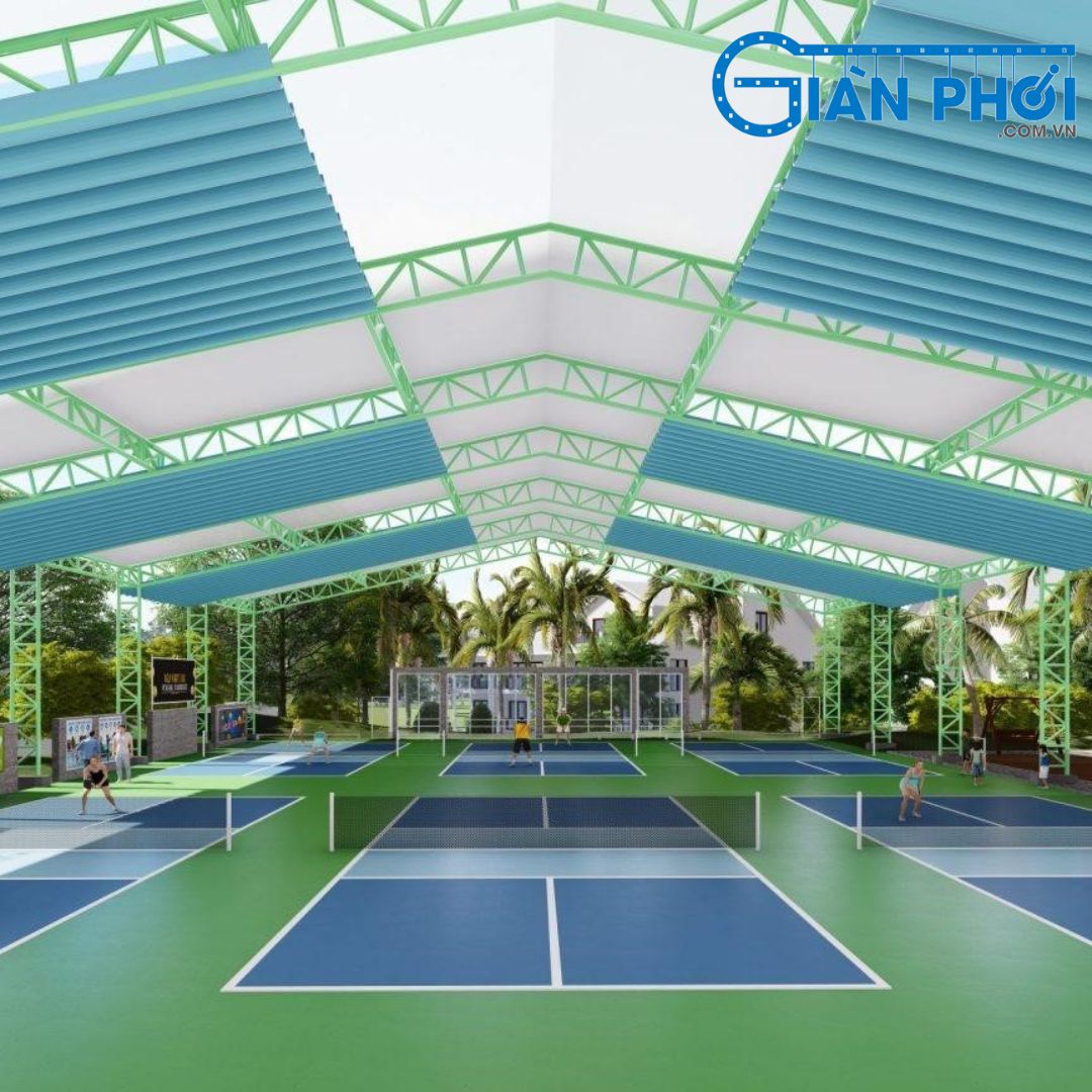 Mái che sân pickleball