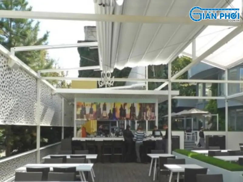 bạt che quán cafe bạt che quán cafe