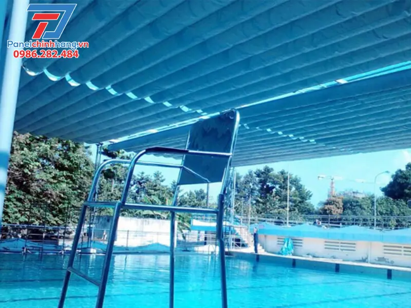 lắp đặt mái che hồ bơi