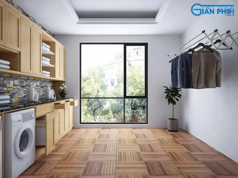thiết kế khu vực phơi đồ