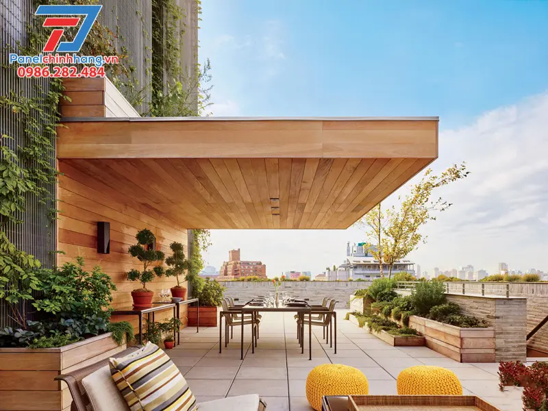 vật liệu làm mái che sân thượng