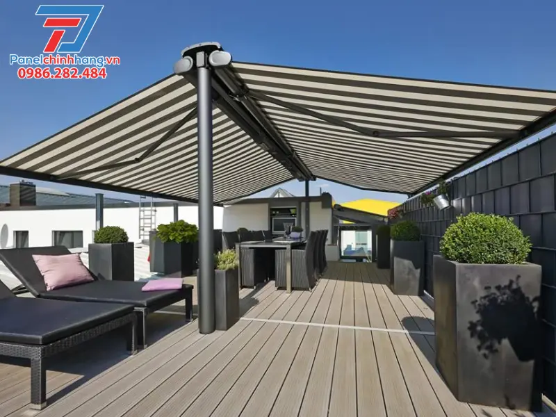 kinh nghiệm làm mái che sân thượng