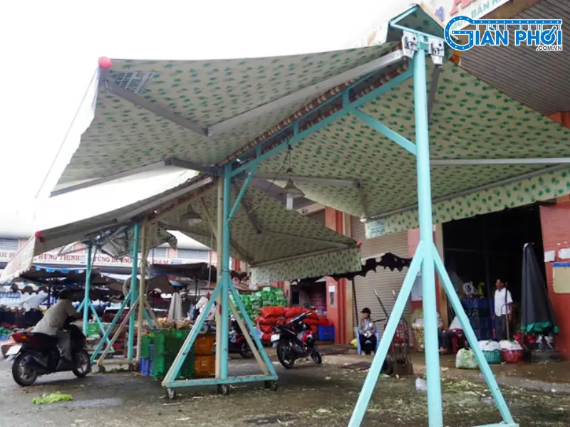 mái hiên gấp gọn chữ A