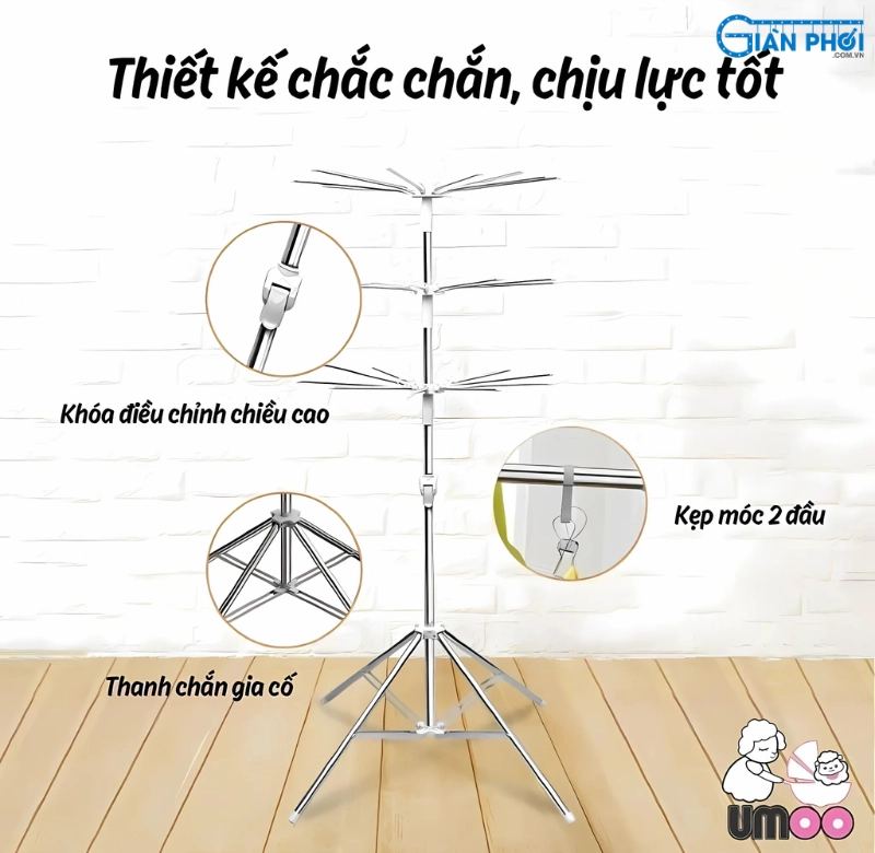 Thiết kế đơn giản, chắc chắn chịu được trọng lượng lớn