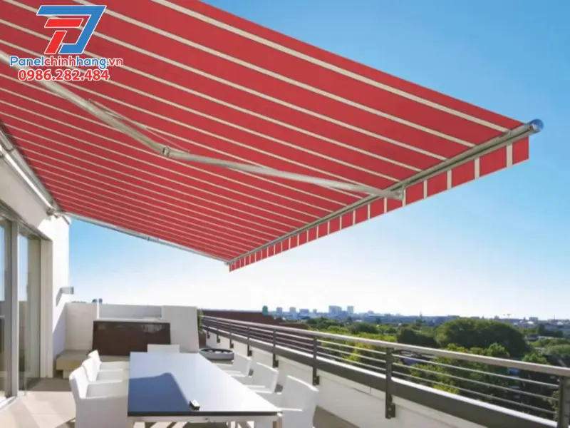 mái che sân thượng tự cuốn