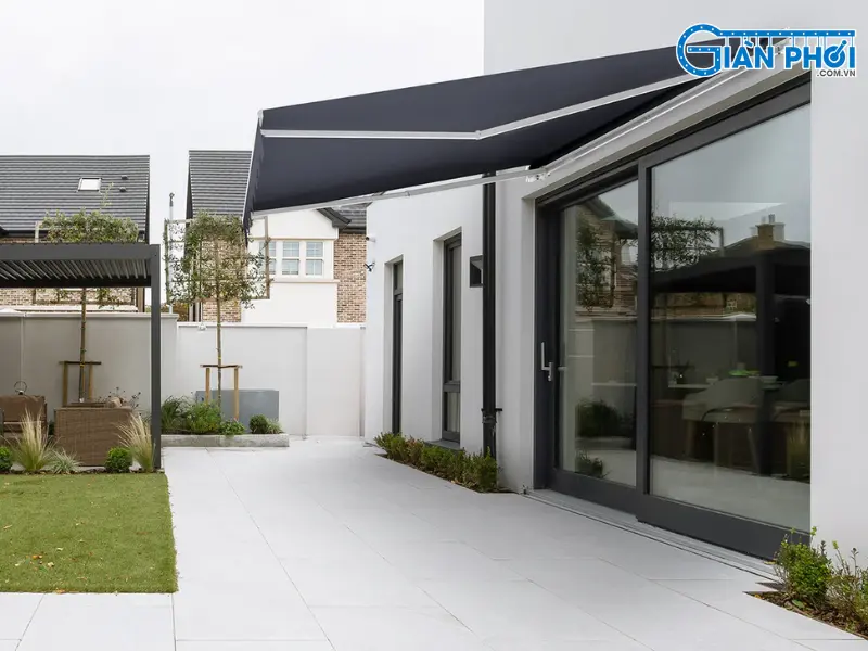 mái che biệt thự đẹp màu xám