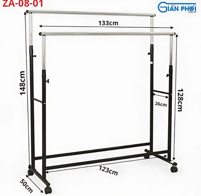 Đặc điểm nổi bật của cây phơi đồ inox 2 tầng