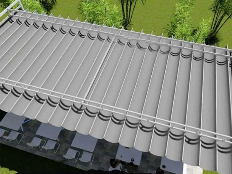 Mái bạt xếp thông minh (Smart retractable roofs/canopies)