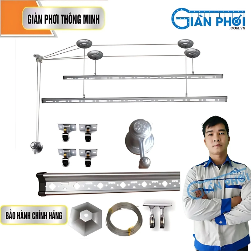Bộ Linh Kiện Giàn Phơi Hòa Phát KS950: Chi Tiết Các Bộ Phận & Địa Chỉ Mua Chính Hãng