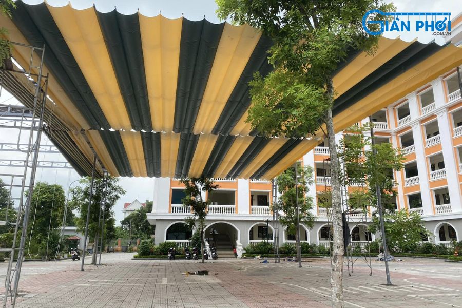 Các Mẫu Mái Che Sân Trường Được Sử Dụng Nhiều Nhất Hiện Nay