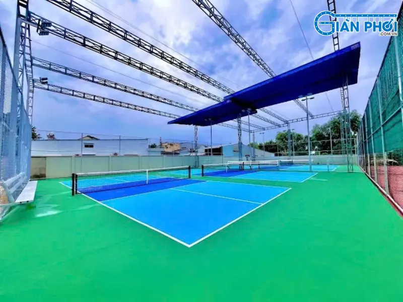 mái bạt xếp sân pickleball mái bạt xếp sân pickleball