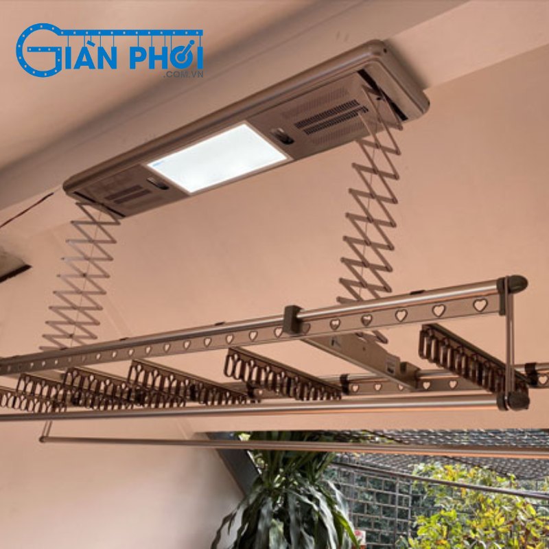 Giàn Phơi Chăn Ga Giường Inox Treo Trần - Tiện Nghi, Sang Trọng