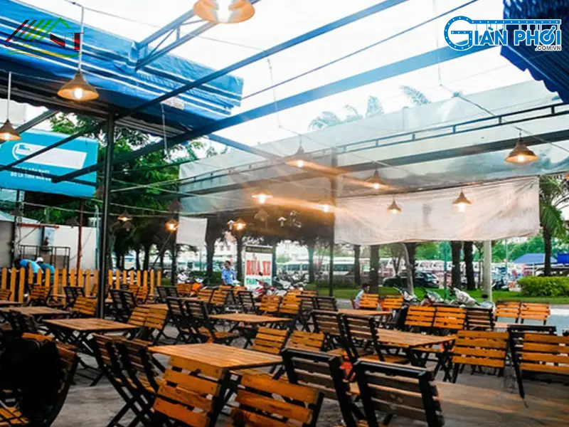 mái che quán nhậu, mái che nhà hàng mái che quán nhậu, mái che nhà hàng
